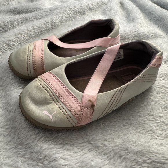 PUMA Kinder-Fit Flats in Gray & Pink Toddler Sz 9 - Picture 3 of 7
